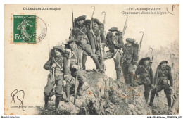 Delcampe - ARMP5-0323-MILITARIA - Groupe Alpin Chasseurs Dans Les Alpes - Manöver