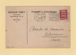 Delcampe - Estonie - 1929 - Tallinn - Destination France - Estonia