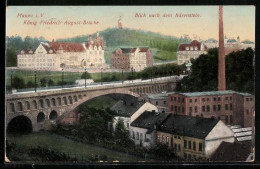 Delcampe - AK Plauen I. V., König-Friedrich-August-Brücke, Blick Nach Dem Bärenstein - Plauen