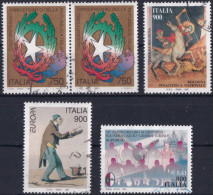 Delcampe - ITALIA 1996-99 - PICCOLO LOTTO - 5 VALORI USATI - 1991-00: Afgestempeld