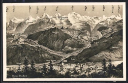 Delcampe - AK Interlaken /Berner Oberland, Teilansicht Mit Abendberg, Isenfluh Und Rugen, Eiger, Mönch Und Jungfrau - Interlaken