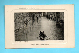 Delcampe - CPA .dépt 94  : ALFORT  :  Inondations Du Janvier 1910 - Rue Eugène Renault - Maisons Alfort