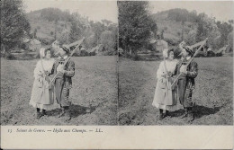Delcampe - Scènes De Genre - Idylle Aux Champs - Stereoskopie