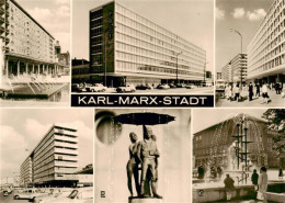 Delcampe - Karl-Marx-Stadt CHEMNITZ Rosenhof Strasse Der Nationen Hauptpostamt Brunnenplast - Chemnitz