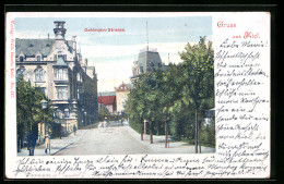 Delcampe - Lithographie Kiel, Dahlmann-Strasse - Kiel