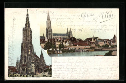 Delcampe - AK Ulm, Uferpartie Mit Dom - Ulm