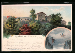 Delcampe - Lithographie Thale, Hotel Auf Der Rosstrappe - Thale
