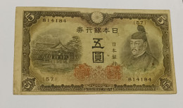 Delcampe - Japan 5 Yen ND 1943 P-50 VF - Japon
