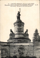 Delcampe - CPA Chatellerault (Vienne) Jardin Public Monument Eleve En Souvenir De La Revolution Francaise Public Garden Monument Th - Chatellerault