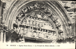 Delcampe - CPA Semur Eglise Notre Dame Le Portail Des Bleds Detail - Semur