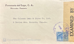 Delcampe - KV)VENEZUELA, COMMERCIAL COVER DEPARTING FROM MARACAIBO AND SENT TO TORONTO WITH A BLUE AIRMAL STAMP FEATURING A GOVERNM - Europe (Other)
