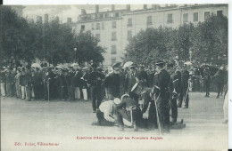 Delcampe - Exercice D'Ambulance Par Les Pompiers Anglais - Feuerwehr
