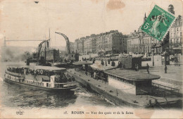 Delcampe - FRANCE - Rouen - Quais - La Seine - Ferry - Bateau - Transport - Animé - Imp E Le Deley - Carte Postale Ancienne - Rouen