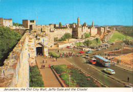 Delcampe - ISRAEL - Jérusalem - Old City Wall - Jaffa Gate - Citadel - Remparts - Ville - Monument - Animé - Carte Postale - Israele