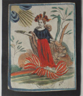 Delcampe - XVIII EME  SANTJE  Image Pieuse Devotieprentjes  SAINTE LUCIA / Lucie De Syracuse SICILIA SANTINO - Imágenes Religiosas