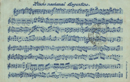 Delcampe - Himno Nacional Argentino * CPA * Republica Argentina * 1903 * Musique Chanson Partitions Cachet Chile Chili * Argentine - Argentinien