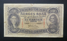 Delcampe - Norway 10 Kroner 1942 F - Norvège