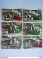 Delcampe - Serie De 6 Cpa AK Carmen Opera Femme Cheveux Longs Carte Colorisée Vrouw Lang Haar Ingekleurd 0250/1-6 (719) - Oper