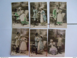 Delcampe - 6 Cpa Manon L'Aubergiste De L'Agneau D'or Opera? Theatre? Edit B.N.K. 32874/1-6 (719) - Oper
