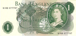 Delcampe - ENGLAND P374e 1 POUND 1960-1979 PFORDE  # N16D      UNC. - 1 Pond