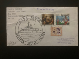 Delcampe - LETTRE CCGS NAHIDIK WESTERN ARCTIC PATROL TP JO MONTREAL 1976 + TP 17 + TP 5 OBL.11 IX 85 TUKTO.. - Postgeschichte