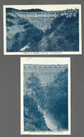 Delcampe - Butgenbach Lot 2 Cpa Le Barrage Vallée De La Warche Vu De Rheinhardstein - Butgenbach - Butgenbach