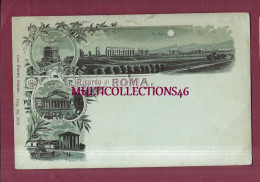 Delcampe - 011225 - ITALIA ITALIE ITALY - RICORDO DI ROMA - Multivues KUNZLI 3076 Via Appia Pantheon D'Agrippa Sepotero Di Metella - Multi-vues, Vues Panoramiques