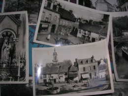 Delcampe - Lot De 10 Cpsm 9x14 Chateauneuf Du Faou Place Canal Ecluse Peniche Hotel Chaland Bon Etat - Châteauneuf-du-Faou