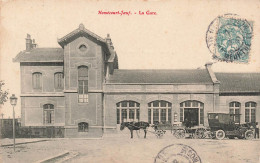 Delcampe - [-20%] FRANCE - Homécourt Joeuf - La Gare - Voiture - Carte Postale Ancienne - Homecourt