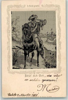 Delcampe - 13633919 - Echte Seide Gewebt Trompeter Behuet Dich Gott Patent D.R.G.M. Nr 23676 - Sonstige & Ohne Zuordnung