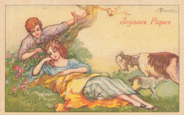 Delcampe - Adolfo BUSI * CPA Illustrateur Busi N°511-5 * Joyeuses Pâques * Art Nouveau Jugendstil - Busi, Adolfo