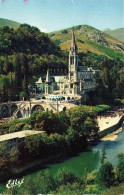 Delcampe - [-20%] FRANCE - Lourdes - La Basilique Et Le Gave - Basilica And The Gave - Carte Postale - Lourdes