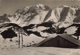 Delcampe - [-20%] FRANCE - Megeve - Alt 1113 M - Le Mont Blanc Vu Des Environs - Chalet De Rochebrune 1850 M - Carte Postale Ancien - Megève