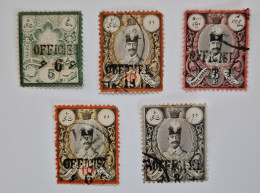 Delcampe - Iran 1885-1887 New Values With "official" Overprint - Iran