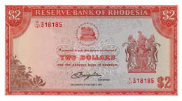 Delcampe - RHODESIA  P35c 2 DOLLARS  5TH AUGUST 1977     UNC. - Rhodésie