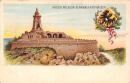 Delcampe - A108 Germany Kaiser Wilhelm Denkmal Monument Kyffhaeuser Coat Of Arms Postcard - Kyffhäuser