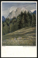 Delcampe - Künstler-AK Adalbert Holzer: Ein Sommertag Im Hochgebirge Mit Blühender Wiese - Holzer, Adi