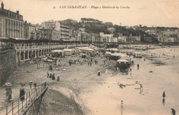Delcampe - [-20%] ESPAGNE - San Sebastian - Playa Y Hotels De La Concba - Animé - Carte Postale Ancienne - Guipúzcoa (San Sebastián)