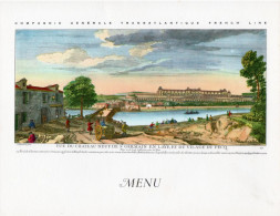 Delcampe - MENU 1ERE CLASSE - COMPAGNIE GENERALE TRANSATLANTIQUE - PAQUEBOT ANTILLES - Menu