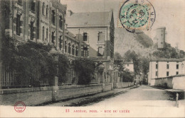 Delcampe - FRANCE - Foix - Rue Du Lycée - Bâtiment - Baie - Grille - Château - Tour - Ob 1906 - Carte Postale Ancienne - Foix