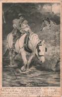 Delcampe - ART - Tableau - Fred Morgan - Cheval - Enfants - Pont - Rivière - Traversée - Ed Sirven - Carte Postale Ancienne - Malerei & Gemälde