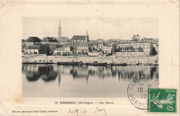 Delcampe - FRANCE - Bergerac - Quai - Bâtiments - Eglise - Fleuve - Reflets - Bateaux - Ob étoilé - Carte Postale Ancienne - Bergerac
