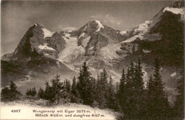 Delcampe - Wengeralp Mit Eiger, Mönch Und Jungfrau (4967) * 16. 8. 1909 - Wengen