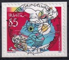 Delcampe - ET-VOLLSTEMPEL - MiNr. 1984 Schweiz       2006, 7. Sept. Kinderkochbuchfigur „Cocolino“ - Gebraucht