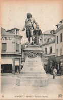 Delcampe - FRANCE - Bernay - Statue De Jacques Daviel - Commerces - Aviel - Café - Place - Animé - Carte Postale Ancienne - Bernay