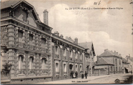 Delcampe - 28 LA LOUPE - Gendarmerie Et La Rue De L'eglise. - La Loupe