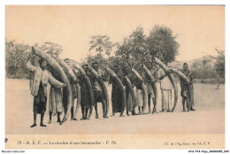 Delcampe - AYAP14-1046-DAHOMEY - Le Resultat D'une Hécatombe - Braconnage éléphants - Dahomey