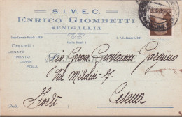 Delcampe - SENIGALLIA - SIMEC, Enrico Giombetti, Testatina, Cartolina 1930 - Ancona