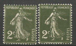 Delcampe - TYPE SEMEUSE N° 278 Variétée Timbre Plus Petit + 1 Normal NEUF** LUXE SANS CHARNIERE ,  / Hingeless / MNH - Unused Stamps