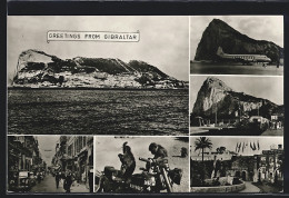 Delcampe - Postal Gibraltar, Strassenpartie, Felsen, Gesamtansicht - Gibraltar